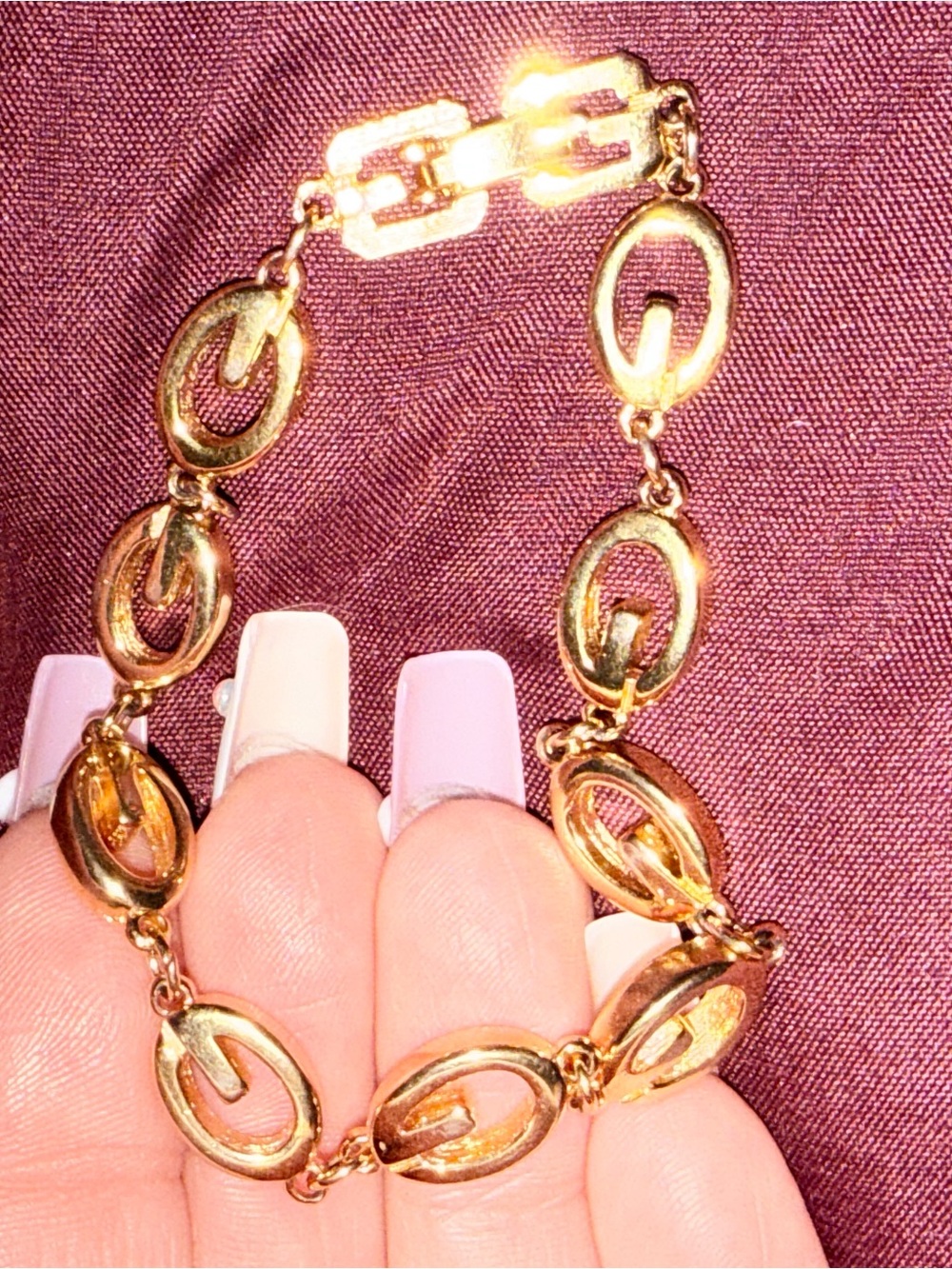 Givenchy Gold Oval Link Bracelet - Women Jewelry